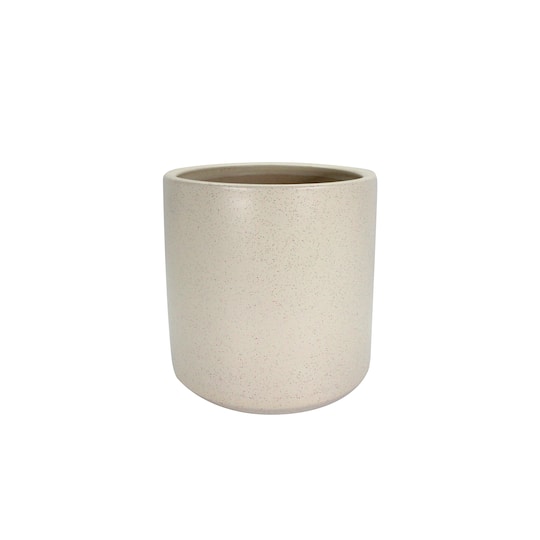 10&#x22; Cream Speckled Ceramic Pot by Ashland&#xAE;